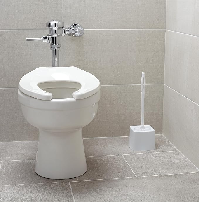 Rubbermaid Commercial Products 15" Toilet Brush, White, Toilet Bowl Brush for Bathroom, Professional/Janitorial Scrub, (Pack of 2)