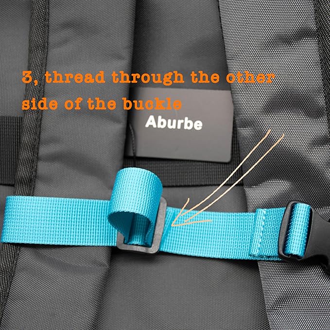 Backpack Chest Strap, Universal Add on Adjustable Sternum Strap, School Chest Belt Replacement, with Heavy Duty Quick Release Buckle Clip, for Travel, Hiking, Camping (Blue)