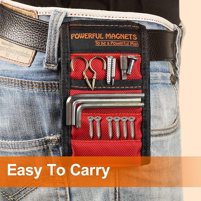 Father Day Gifts from Daughter Wife Son Magnetic Wristband: Men Tool Gifts for Men Him Belt Magnet Wrist for Holding Screws Nails Cool Gadgets Ideas Grandpa Father Day Gifts for Husband Dad Papa