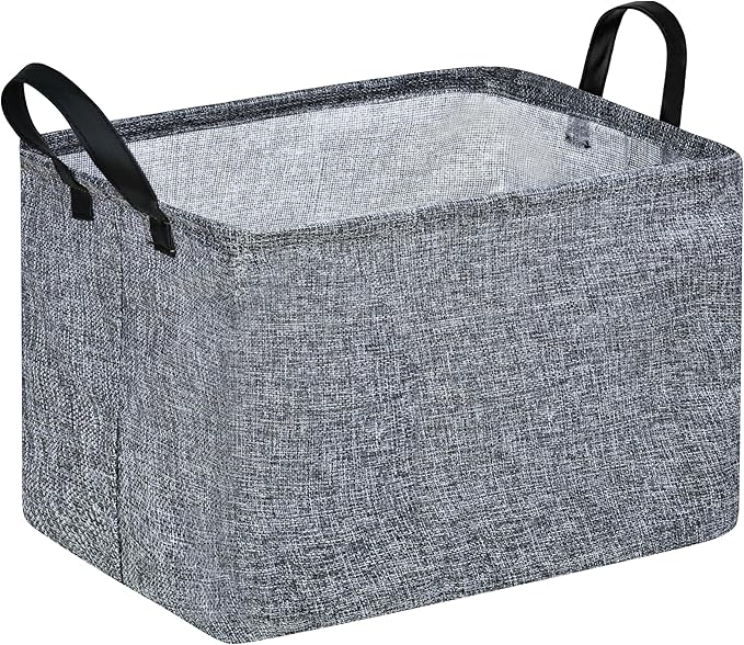 Rec Box Hamper Storage Basket Collapsible Organizer Bin Gift Shelf Baskets for Home and Kitchen Storage