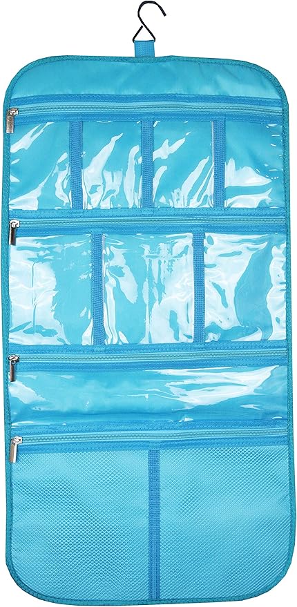 Freegrace Premium Hanging Toiletry Travel Bag - Cosmetic, Jewelry, Toiletry & Accessory Storage Organizer Bag, Large Size, Various Compartments