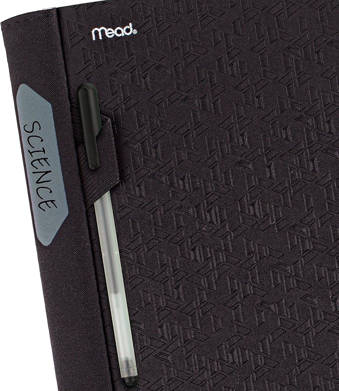 Five Star Advance Spiral Notebook + Study App, 5 Subject, College Ruled Paper, 8-1/2" x 11", 200 Sheets, Spiral Guard, Movable Tabbed Dividers, Black (73144) (Pack of 6)