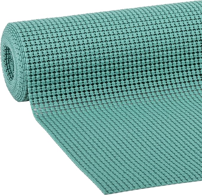 EasyLiner Select Grip Shelf Liner - Easy to Install & Cut to Fit - Non Slip, Non Adhesive, Drawer Shelf & Cabinet Liner for Kitchen, Bathroom, Pantry Cupboards - 12in. x 10ft. - Fern Green - 6 Rolls