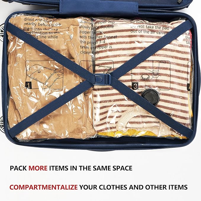 Vacuum Seal Bags for Clothing Travel and Home Storage, Travel Vacuum Bags with Electric Pump, Space Saver Compression Packing Cubes for Luggage Suitcase Bedding Blankets Clothes, 20 Combo