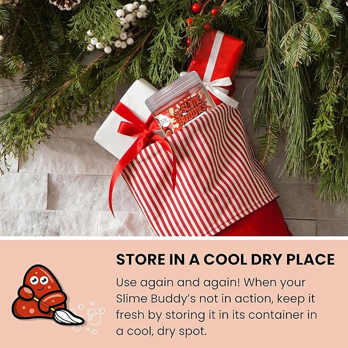 Slime Buddies Car Cleaning Gel Putty - 3 Pack Strawberry Scent Interior Detailing Tool for Cup Holder, Air Vent & Keyboard - Reusable Auto Detailing Accessory - Dust Remover Goop - Gift for Men Women