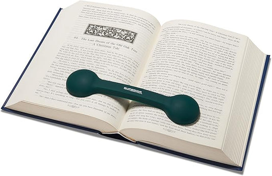 Bookmark/Weight-Page Holder-Holds Books Open and in Place-Green-by Superior Essentials