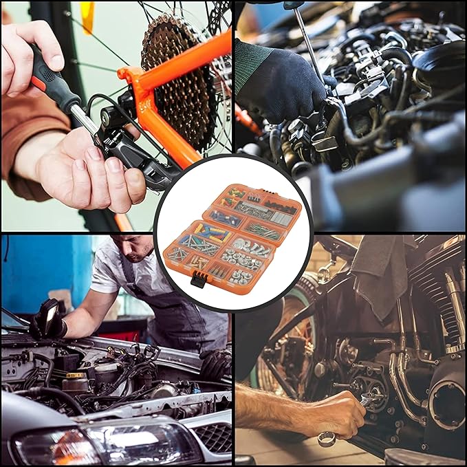 Portable Small Pocket Organizer Box with Removable Dividers, Transparent Storage Case for Screws/Nuts/Bolts/Nails/Washers/Snap Rings/Automotive & Paper Clips/Fuses/Buttons/Pins/Beads/Jewelry-Pack of 2