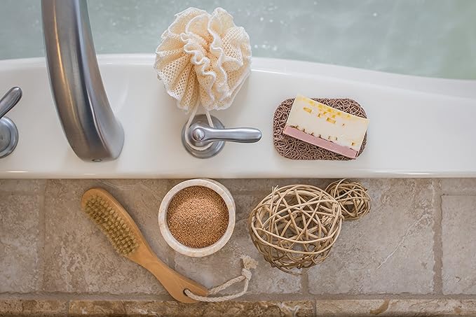 Aira Soap Saver - Soap Dish & Holder - BPA Free Shower & Bath Accessory - Drains Water, Circulates Air - Easy to Clean, Fits All Sets - Tan Double Pack