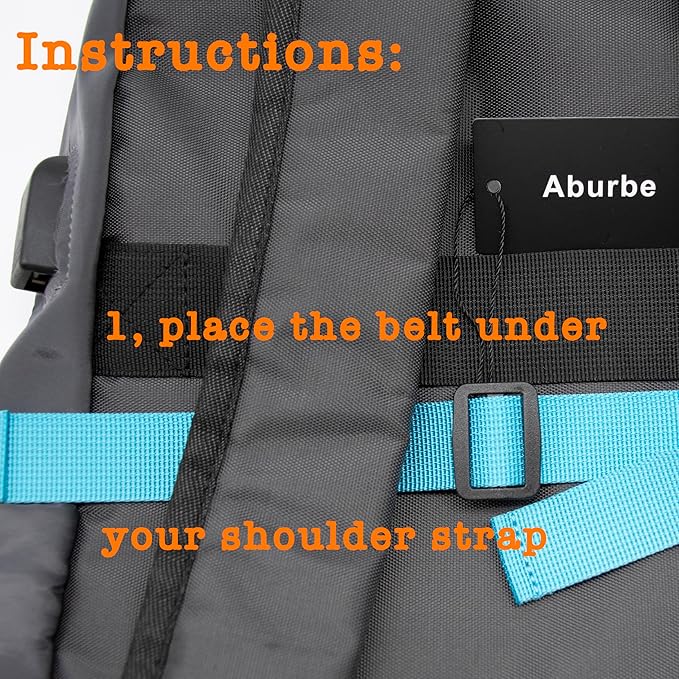 Backpack Chest Strap, Universal Add on Adjustable Sternum Strap, School Chest Belt Replacement, with Heavy Duty Quick Release Buckle Clip, for Travel, Hiking, Camping (Blue)