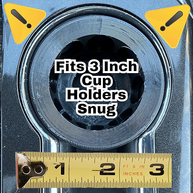 Slim Can Cup Holder Adapter for Car – Skinny Can Holder Insert for 8.4 oz & 12 oz Energy Drinks (Red Bull, Celsius, Alani, White Claw) – Anti Spill Cup Holder Insert for Cars, Trucks & Boats (1 Pack)