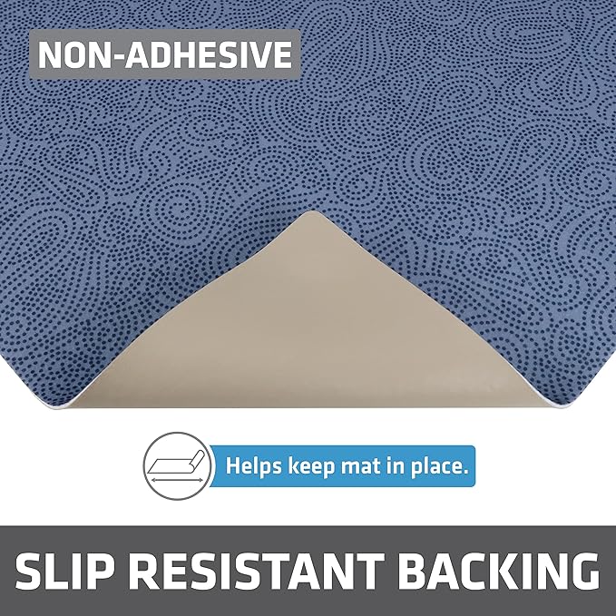 Drymate Premium XL Under Sink Mat, Waterproof Cabinet Protection Mats for Kitchen & Bathroom, Absorbent Shelf Liners, Slip-Resistant, Non-Adhesive, Machine Washable (USA Made)(24”x59”)(Blue)