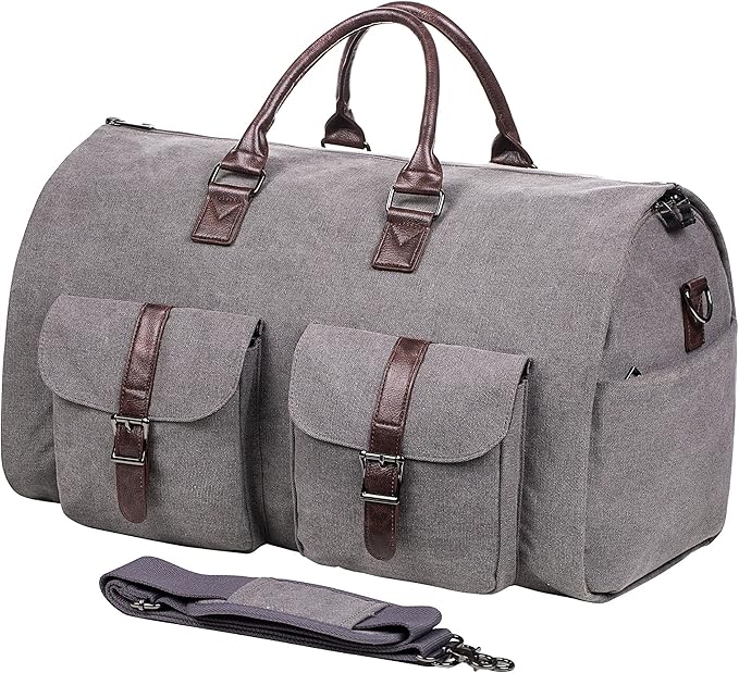 seyfocnia Convertible Travel Garment Bag, Carry-on Garment Duffel Bag for Men Women - 2-in-1 Hanging Suitcase Suit Business Travel Bag