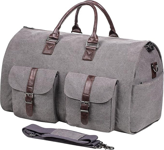 seyfocnia Convertible Travel Garment Bag, Carry-on Garment Duffel Bag for Men Women - 2-in-1 Hanging Suitcase Suit Business Travel Bag