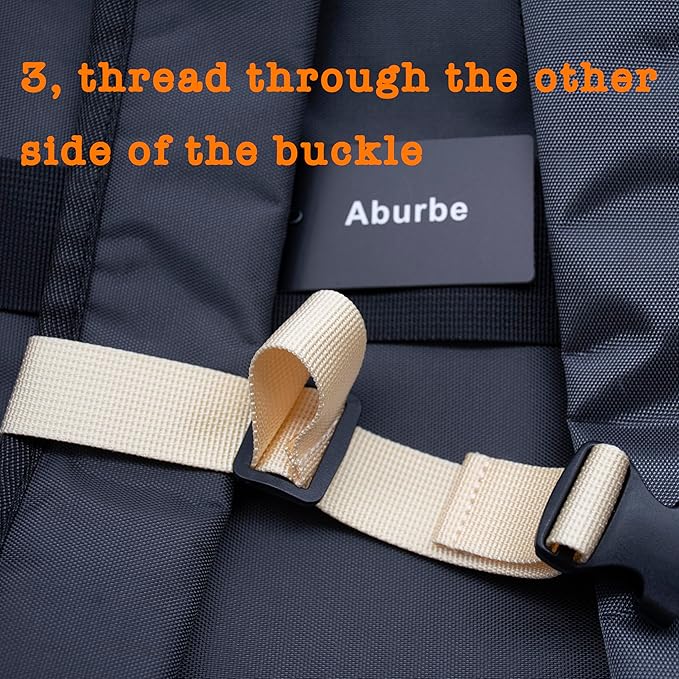 Backpack Chest Strap, Universal Add on Adjustable Sternum Strap, School Chest Belt Replacement, with Heavy Duty Quick Release Buckle Clip, for Travel, Hiking, Camping (Beige)