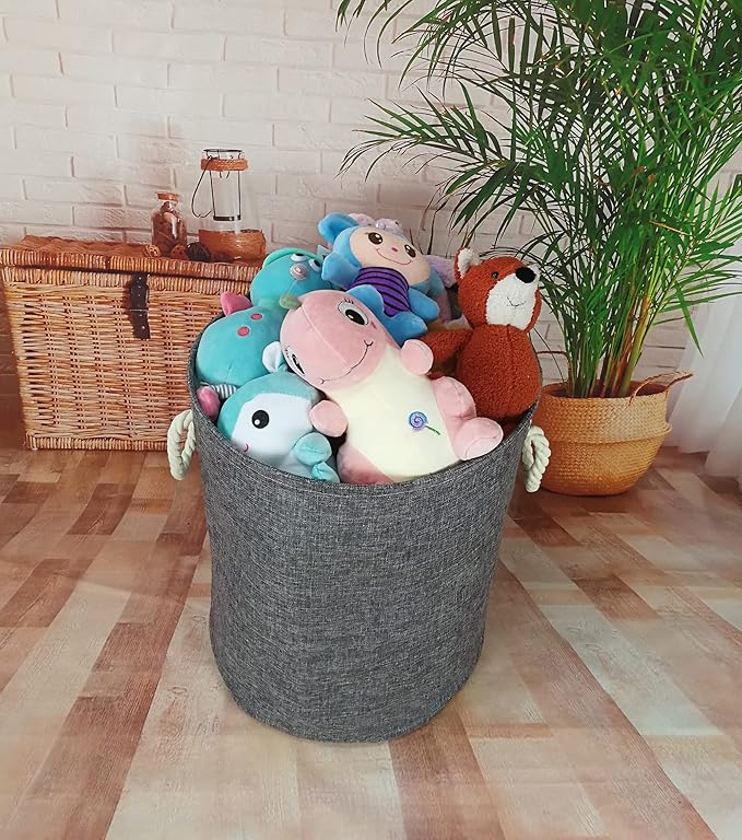 Round Laundry Basket Storage Bins Nursery Hamper Gift Baskets for Home,Office,Home Decor