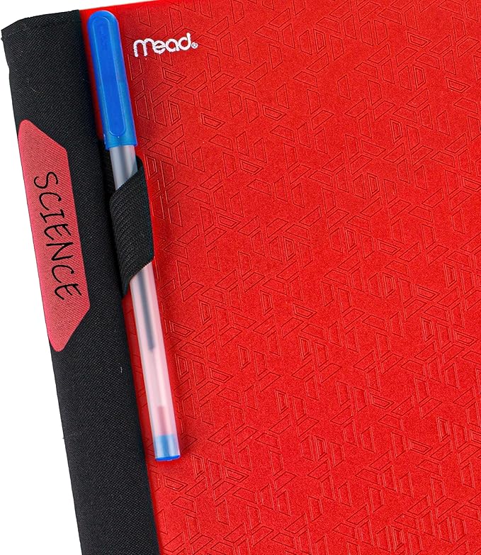 Five Star Advance Spiral Notebook + Study App, 5 Subject, College Ruled Paper, 8-1/2" x 11", 200 Sheets, Spiral Guard, Movable Tabbed Dividers, Fire Red (73146)