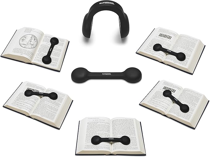 Bookmark/Weight-Page Holder-Holds Books Open and in Place-Black-by Superior Essentials