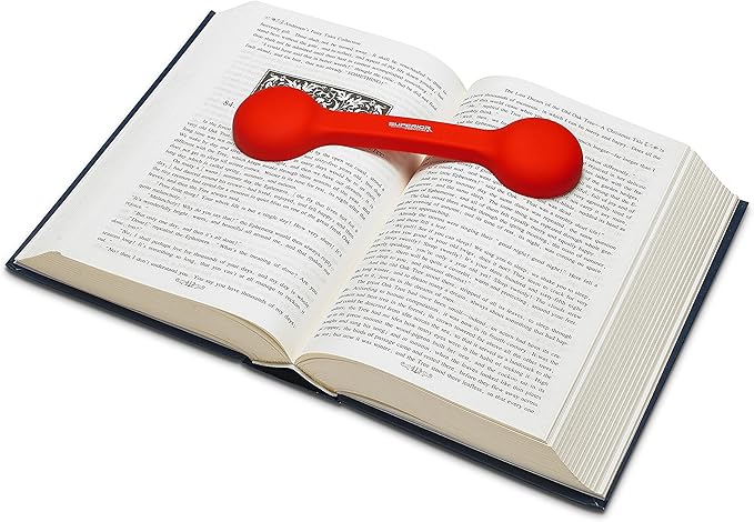 Bookmark/Weight-Page Holder-Holds Books Open and in Place-RED-by Superior Essentials