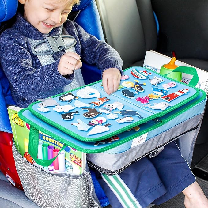 WATINC Portable Board Felt Board Stories Set - 6pack Learning Story Board Gift, Early Educational Travel Storytelling Interactive Play Kit for School Classroom Kids Toddlers (Animals)