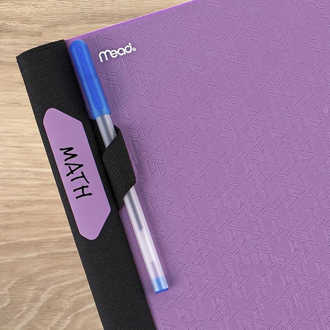 Five Star Advance Spiral Notebook + Study App, 5 Subject, College Ruled Paper, 8-1/2" x 11", 200 Sheets, Spiral Guard, Movable Tabbed Dividers, Amethyst Purple (820013G)