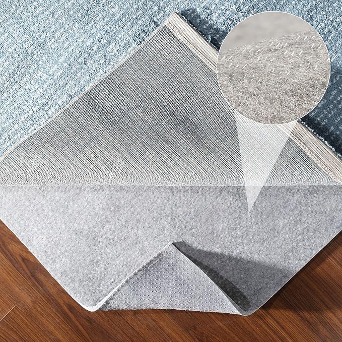 Resare Non Slip Rug Pad Gripper Extra Thick Dual Surface Felt Under Rug for Area Rugs and Hardwood Floors, Super Cushioned Non Skid Carpet Padding - 2x6 Feet 1/4" Double-Sided Non Slip