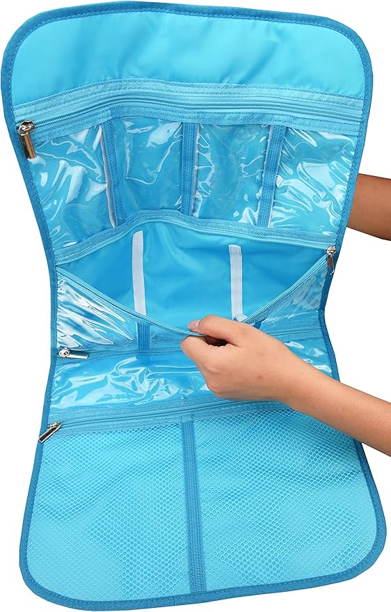 Freegrace Premium Hanging Toiletry Travel Bag - Cosmetic, Jewelry, Toiletry & Accessory Storage Organizer Bag, Large Size, Various Compartments