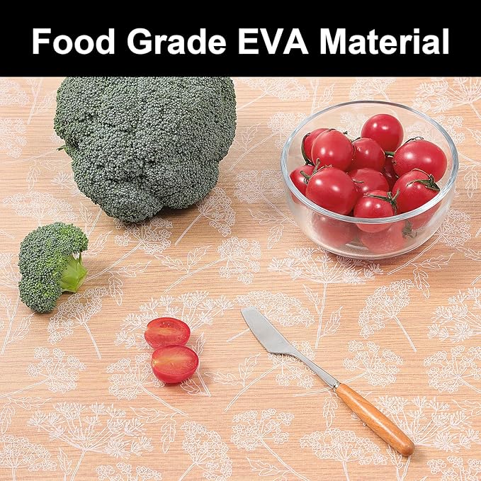Cooyes Shelf Liners for Kitchen Cabinets, Refrigerator Liners Waterproof & Oil-Proof Kitchen Cupboard Liner Drawer Mats EVA Material Non Adhesive Fridge Liner for Shelves (11.8" W x 118" L)