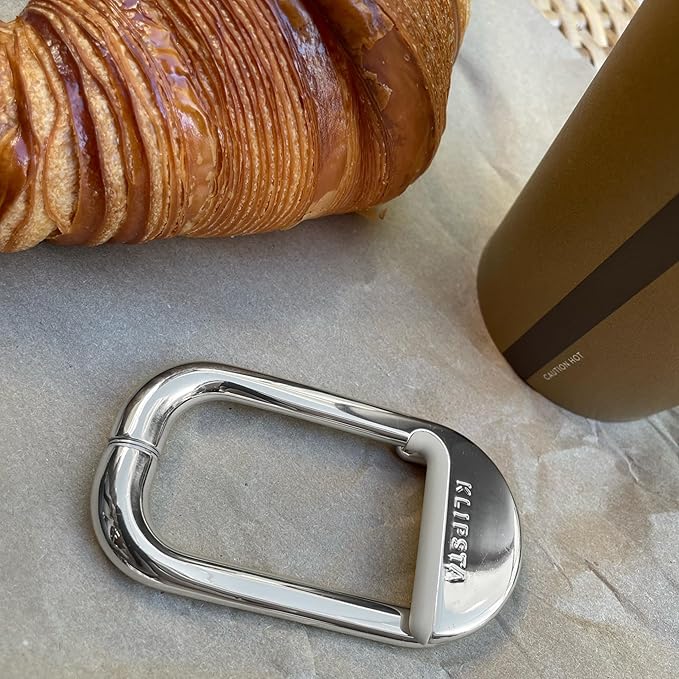 FLIP Bag Hook - Newly Redesigned. Portable Purse Hanger for Table with Magnetic Closure - Now Holds up to 50 lbs. (Silver)