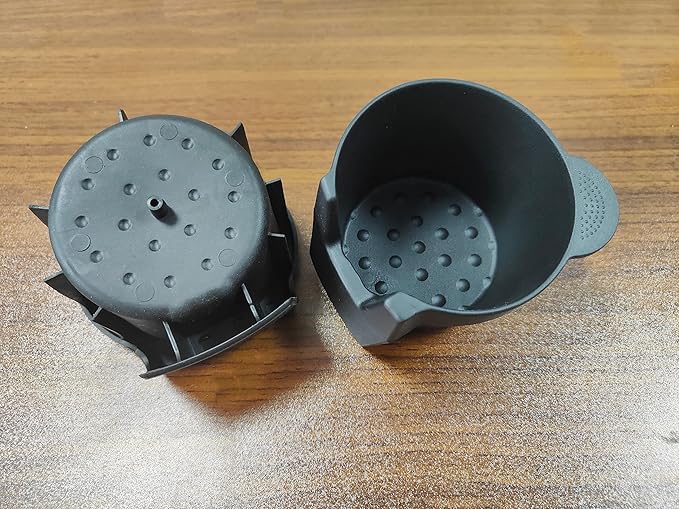 Kallia Cup Holder Center Console Inserts Fits for 2002-2008 Ford Focus Part # Driver -3S4Z-5413562-AAA and Passenger-2S4Z-5413562-BAG Cup Holder Rubber Liner