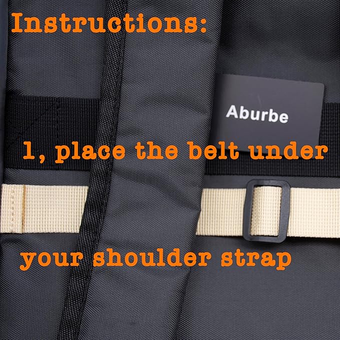 Backpack Chest Strap, Universal Add on Adjustable Sternum Strap, School Chest Belt Replacement, with Heavy Duty Quick Release Buckle Clip, for Travel, Hiking, Camping (Beige)