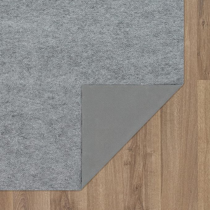 Mohawk Home 4’ x 6’ Non Slip Grip Rug Pad 1/8" Low Profile Felt Cushion + Rubber Gripper, Great for High Traffic Areas - Safe for All Floors