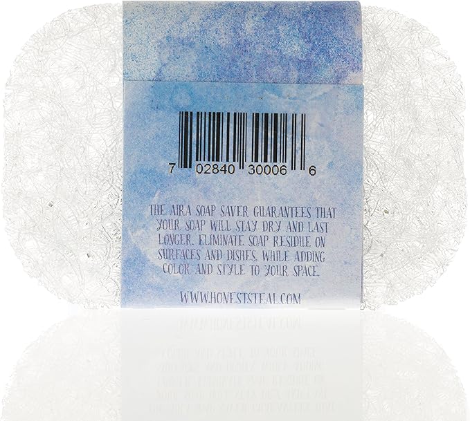 Aira Soap Saver - Soap Dish & Soap Holder Accessory - BPA Free Shower & Bath Soap Holder - USA Made - Drains Water, Circulates Air, Extends Soap Life - Easy to Clean, Fits All Soap Dish Sets - Crystal