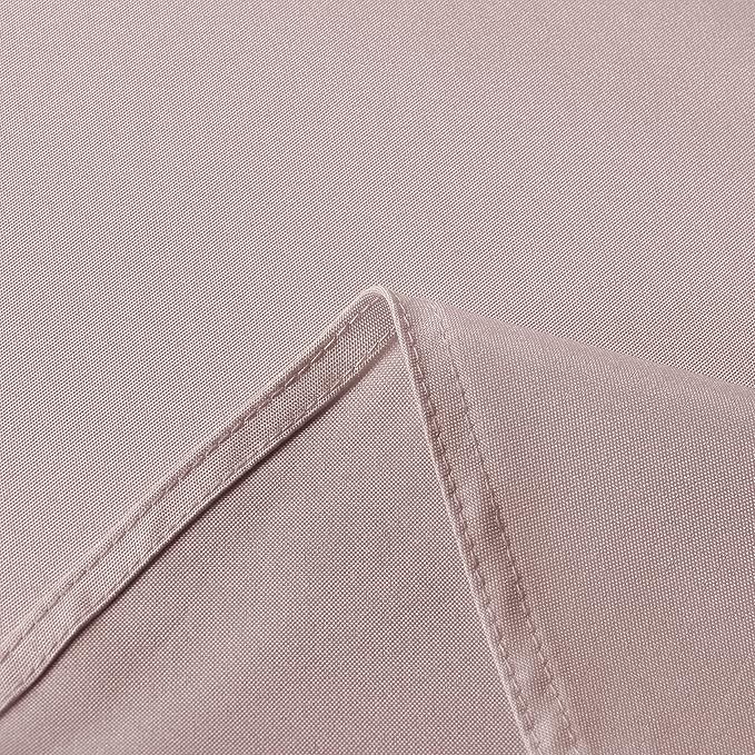 sancua Rectangle Tablecloth - 60 x 120 Inch - Stain and Wrinkle Resistant Washable Polyester Table Cloth, Decorative Fabric Table Cover for Dining Tables, Buffet Parties and Camping, Blush