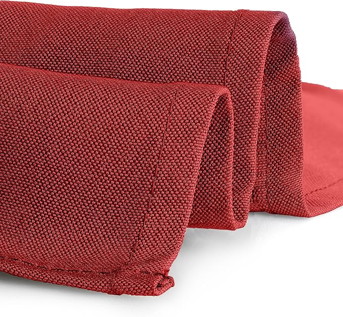 Gee Di Moda Rectangle Tablecloth - 60 x 126 Inch Red Table Cloth for 8 Foot Rectangle Tables - Heavy Duty Washable Fabric - for Holiday Party, Dinner, Weddings, Baby Shower & Events