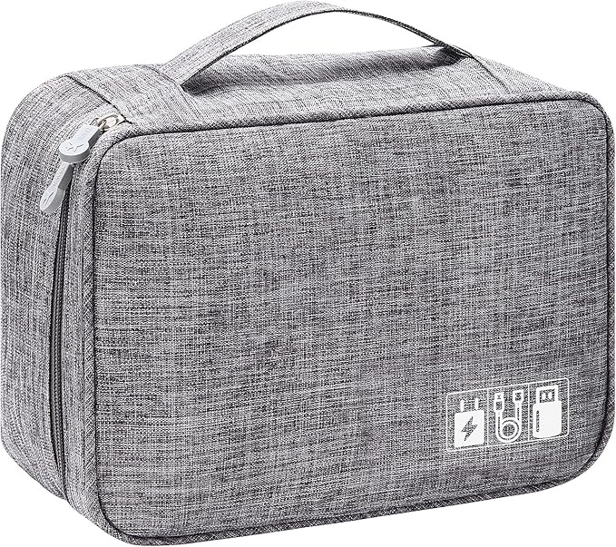 VOCUS Electronics Organizer Travel Cable Organizer Bag for Electronics Accessories, Portable Tech Carrying Large Storage Case for Charger, Cord, Power Bank, Hardware