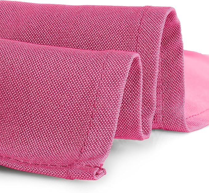 Gee Di Moda Fitted Tablecloth - 48 x 30 Inch Fuchsia Floor-Length Fitted Table Cloth for 4 Foot Rectangle Table, Heavy Duty Washable Fabric for Parties, Dinner, Weddings, Baby Shower & Trade Show