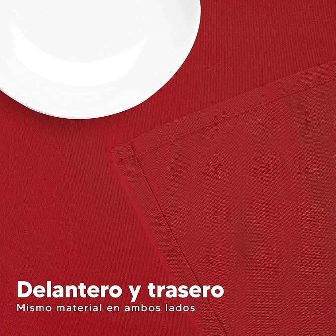 Utopia Kitchen Rectangle Table Cloth 2 Pack (60x84 Inches, Red), Machine Washable Polyester Table Cover for Dining, Buffet Parties, Picnics, Events, Weddings and Restaurants